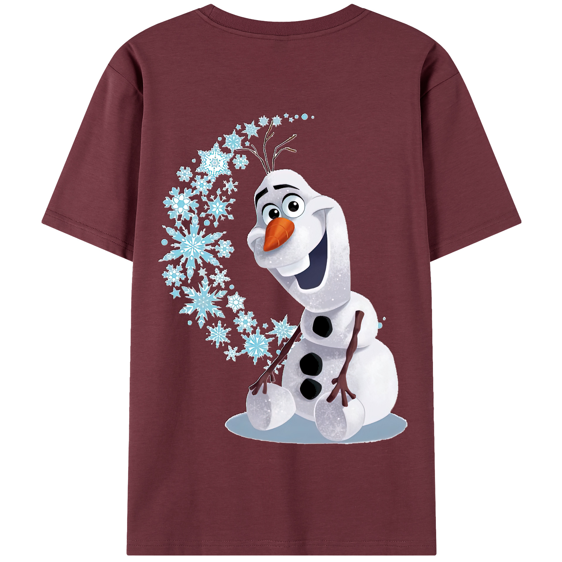 （画像用） アナと雪の女王 アンナ エルサ Frozen Anna Elsa 綿100％半袖Tシャツ（背面プリント）